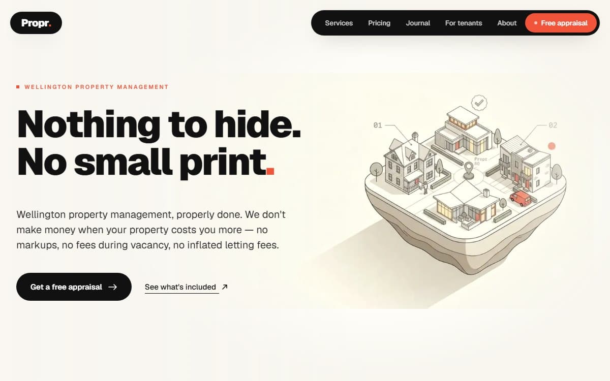 The Propr website